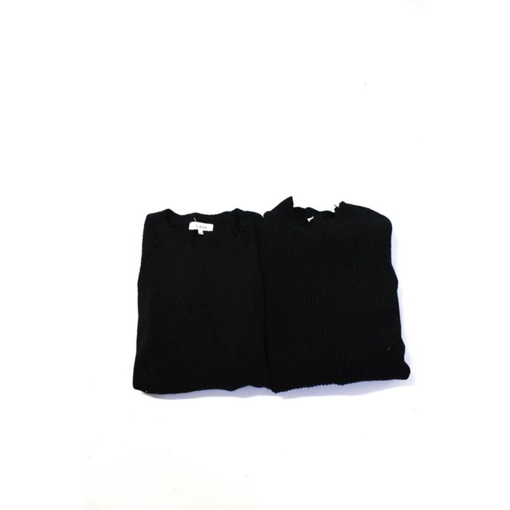 H.one Bibelot Womens Crew Neck Sweater Black Size Medium Lot 2